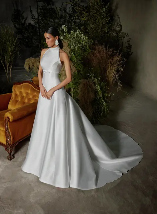 Abito da sposa Bailen — Manu García 2027, Linee scultoree