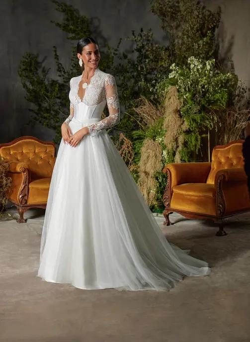 Abito da sposa Baku — Manu García 2027, Linee scultoree