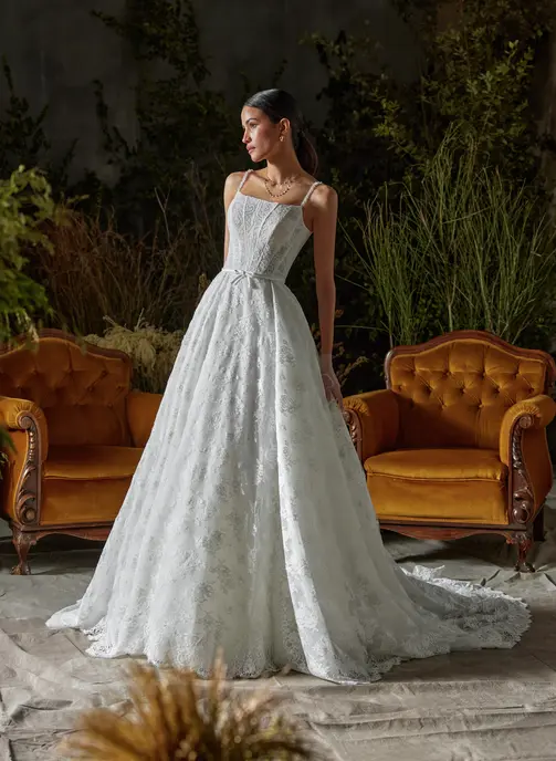 Abito da sposa Belair — Manu García 2027, Linee scultoree