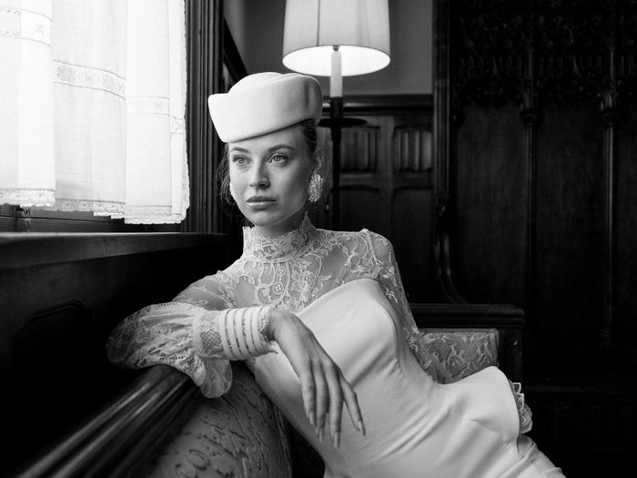 Campagna sposa 2027 di Manu García, foto in bianco e nero, Linee scultoree